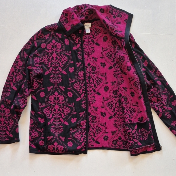 Chico's Silk & Cotton Blend Zip-Up Jacket - Picture 5 of 5